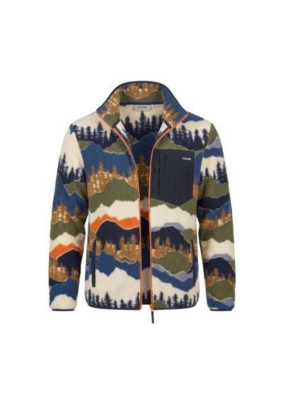 Cazador Erkek İndigo Caz Kürklü Sweat Hırka Sweatshirt 55620 Mavi