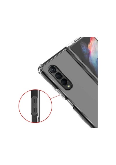 Samsung Uyumlu Galaxy Z Fold 4 Kılıf Zore Nitro Anti Shock Silikon Renksiz