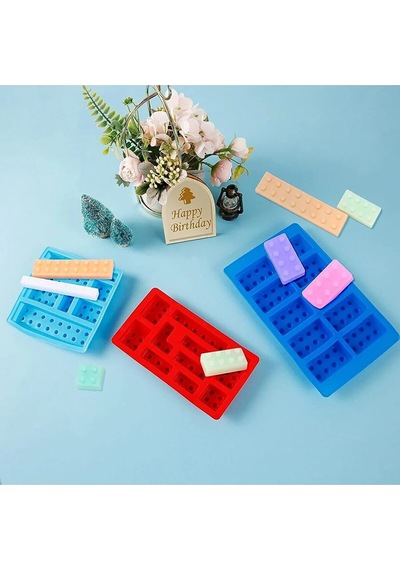 Silikon Lego Kek Kurabiye Çikolata Dondurma Kalıbı 10'lu