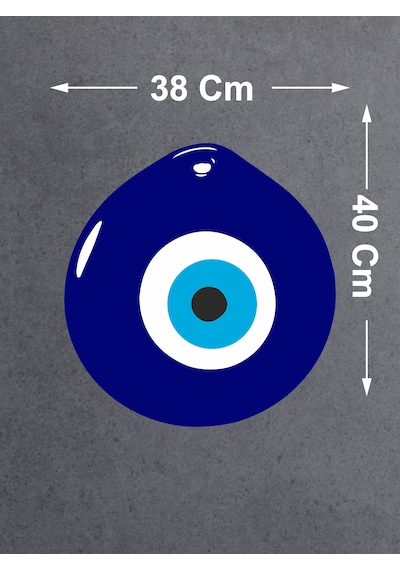 Nazar Boncuğu Sticker - Araba Oto Motosiklet Karavan Sticker - 00005 40x38cm