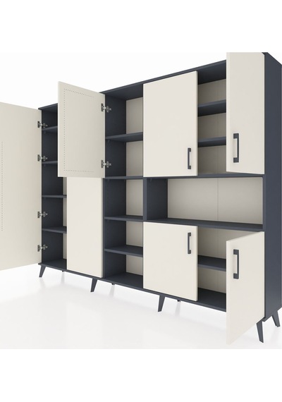 Arges Dolap 13 Raflı 7 Kapaklı 220x30x163 Antrasit-aytaşı/antrasit Aytası/antrasıt - Antrasıt Arges Dolap 13 Raflı 7 Kapaklı 220x30x163 Antrasit-aytaşı/antrasit Aytası/antrasıt - Antrasıt