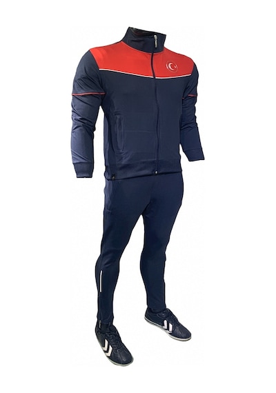 Erkek Lacivert Türkiye Bayrak Logo Baskılı Günlük Fitness Spor K