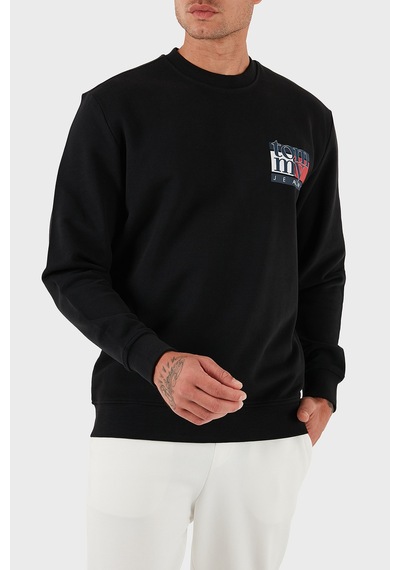 Tommy Jeans Erkek Sweat Dm0dm22093 Bds Siyah Siyah