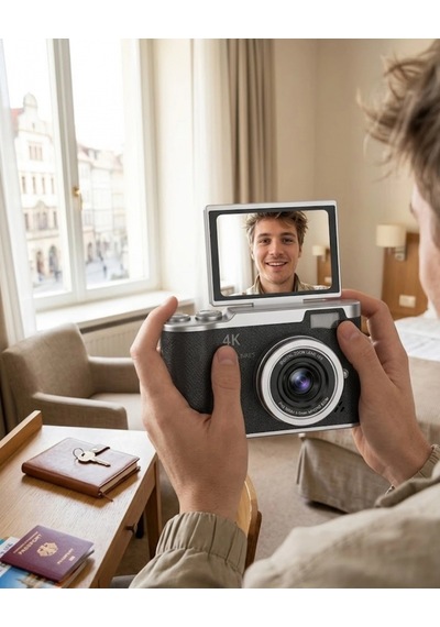 48 Mp 4k Dijital Kamera 8x Zoom Ve 180 Derece Ekran Yeni Başlayanlar İçin Uygun