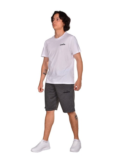 Diadora Mesa - Pamuklu Antrasit Spor Şort - Dıadoramesa (547284465)