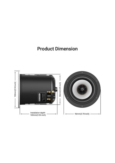 Arylic Ck30c 3" 60w Coaxial Hd In-ceiling Speaker