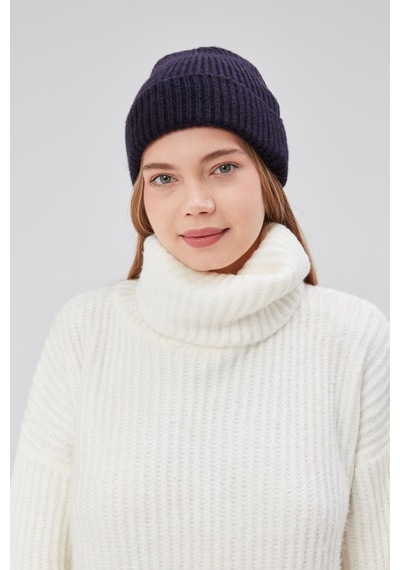 Derikem Basic Şık Standart Lüks Unisex Tiftik Bere Lacivert