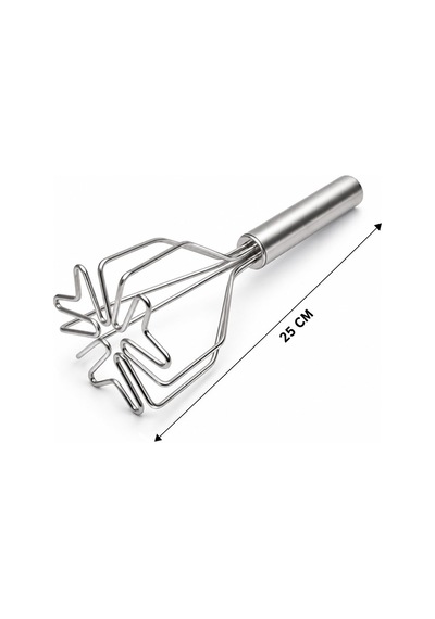 Şekilli Metal Patates Ezici 26 Cm Krom Saplı, 9 Cm Başlık Sarı