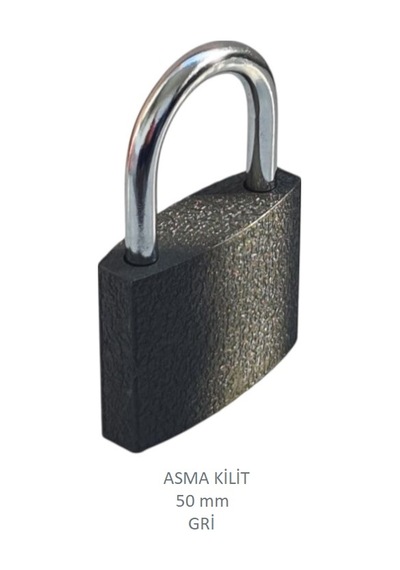 Adilon Asma Kilit, 50 Mm Gri