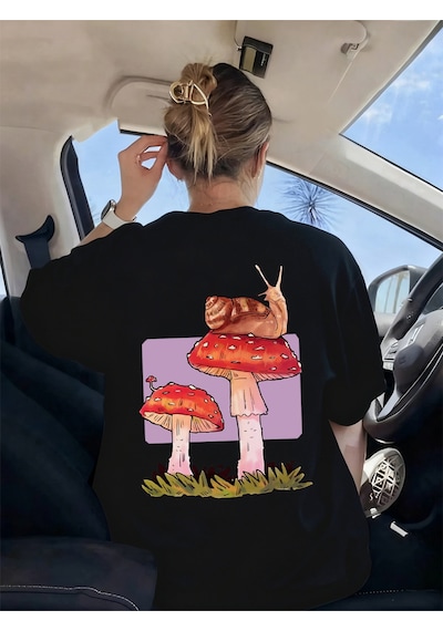 Noıssey Urban Pop Graphic Kadın Tişört Koleksiyonukod 5535 Siyah