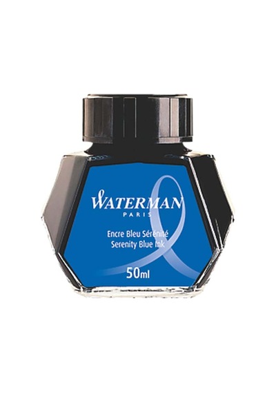 Waterman Dolma Kalem Mürekkebi Cam Şişede 50 Ml Mavi S0110720 Çok Renkli