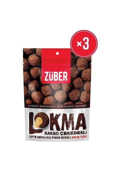 Lokma Kakao Çekirdekli Meyve Topu 96g X 3 Adet