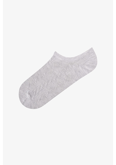 Penti Diamond Jacquard 3lü Sneaker Çorabı Siyah - Beyaz