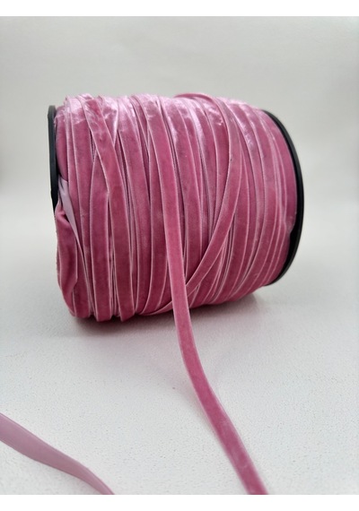 Paşateks- 1 Cm Düz Kadife-5 Metre -r.pembe