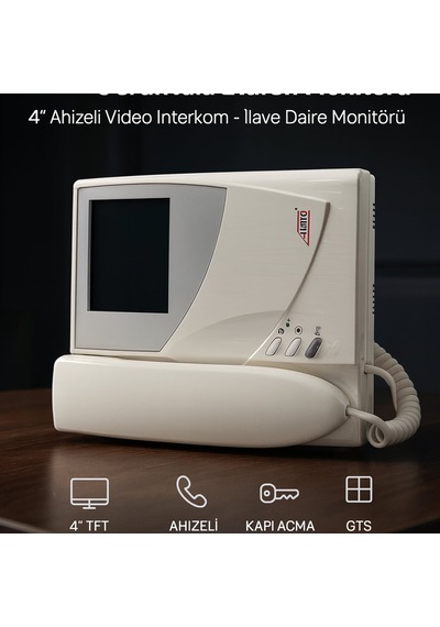 Audıo 001651 Gts Standart Görüntülü Diafon Monitörü 4 Ahizeli Video Interkom - İlave Daire Monitörü