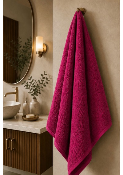 Büyük Banyo Havlusu 90x150 Cm Ivy Collection 650 Gr Fuşya