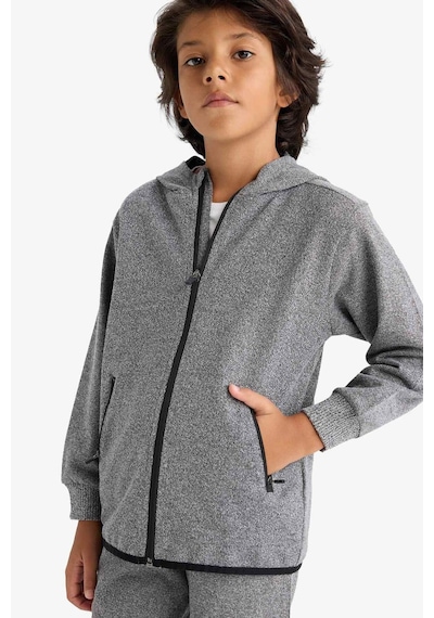 Defacto Erkek Çocuk Kapüşonlu Fermuarlı Sweatshirt F0136a825wnar163 Antrasit