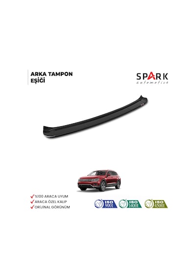 Volkswagen Tiguan 2016- Yılı Ve Sonrası Uyumlu Arka Tampon Eşiği Parlak Siyah