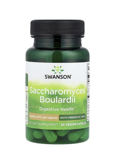 Swanson Vitamins, Saccharomyces Boulardii With Prebiotic Mos, 30 Vegan Capsules