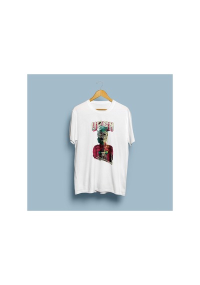 Bahriyeli Collection Overize Ölene Kadar Paten Urgh Tasarım Unisex T-shirt Beyaz