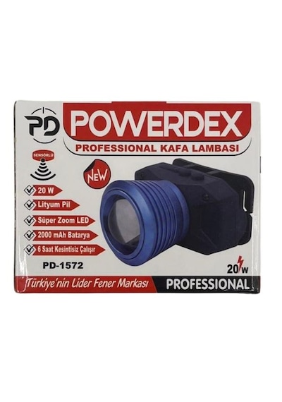 Powerdex Pd-1572 Kafa Feneri Lacivert - Siyah