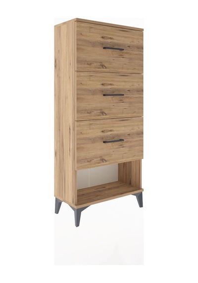 Arges Dolap 3 Çekmeceli 60x30x134 Çam-çam Çam