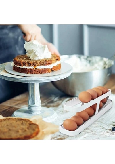 2 Katlı Otomatik Buzdolabı Yumurta Standı Yumurtalık Rafı Diğer