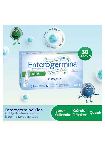 Enterogermina Kids 30 Flakon 2 Milyar Bacillus Clausii Sporu İçeren Probiyotik