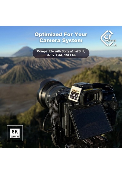 Exascend 120 Gb / 180 Gb / 240 Gb Essential Cfexpress Tip A Kart, Sürekli Okuma 800 Mb/s, Sony A1 /