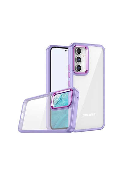 Kılıf Kamera Lens Korumalı Elektroplatin Kaplama Sert Pc Colourful Platinum Serisi Lila
