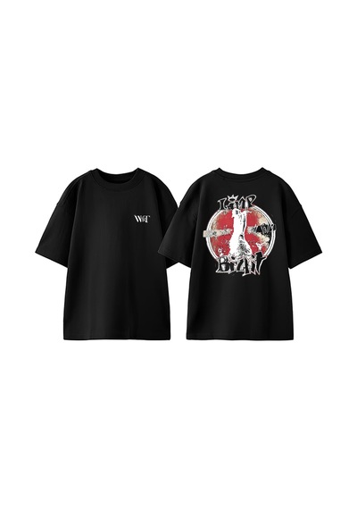 Thewert Limp Bizkit 1 Tasarım Sırt Baskılı Pamuk Siyah Oversize T-shirt