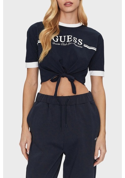 Guess Ön Bağlamalı Kadın T-shirt Lacivert