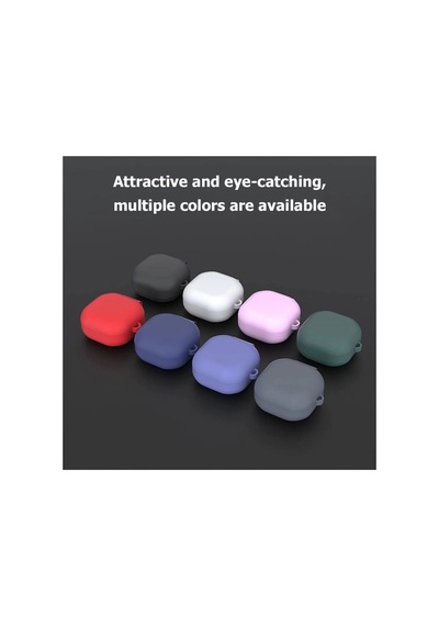Caseonn Galaxy Buds Live - Buds Pro Kılıf Askı Aparatlı Mat Silikon Siyah