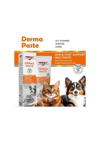 2'li Kedi Ve Köpek Bakım Seti: Glucosamine Eklem Destek + Derma Tüy Bakım Macunu