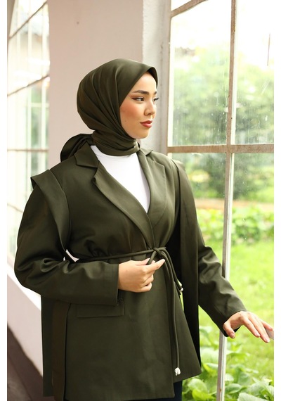 Silk Home Düz Renk Twill Eşarp Haki