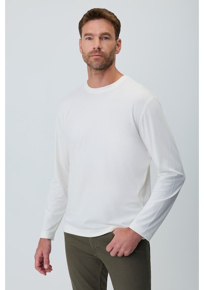 Morven Erkek Ekru Bisiklet Yaka Rayon Sweatshirt 27ks063001454 Ekru