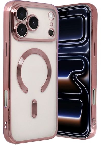 Gld-spt- Newface Apple Uyumlu iPhone 17 Pro Kross Magneticsafe Kapak - Rose