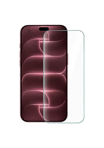 Apple İphone 18 Pro İle Uyumlu Karbon Tasarım Silikon Telefon Kılıfı Ve Temperli Cam Ekran Koruyucu Bordo