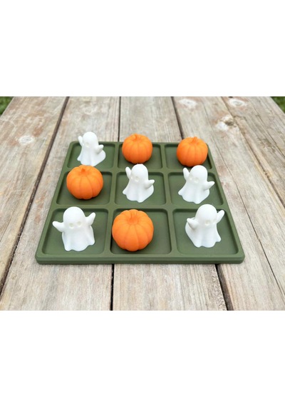 3d Baskı Hayalet Ve Balkabağı Xox Oyun Seti Tic Tac Toe Cadılar Bayramı Aile Ve Çocuk Masa Oyunu