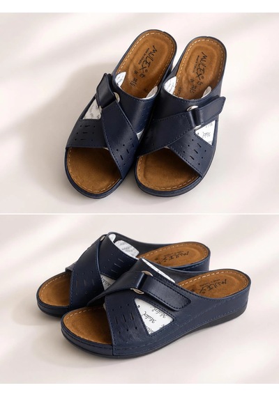 Mergenshoes A011 Lacivert Günlük Poli Yumuşak Taban Kadın Terlik