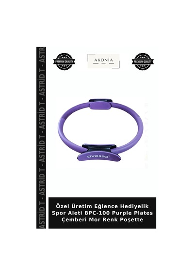 Özel Üretim Eğlence Hediyelik Spor Aleti Bpc-100 Purple Plates Çemberi Mor Renk Poşette