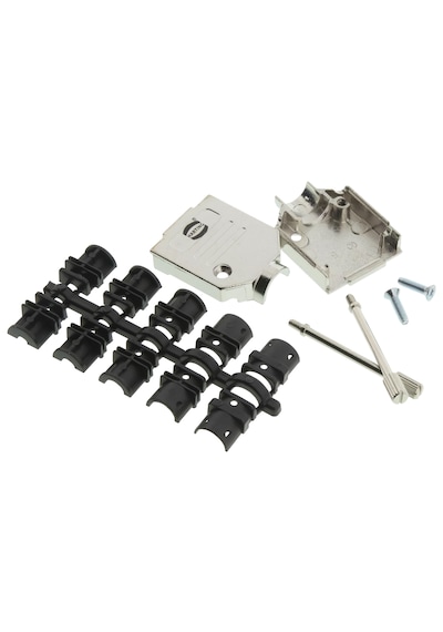 Harting 09670090343 D-sub 9 Pin Metal Kılıf Kapak 180 Üst Girişli Konnektör Koruma Gövdesi