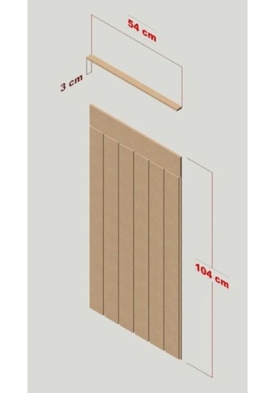 Dekoratif, Duvar Çıtası, Ahşap Duvar Paneli, Boyanabilir, Ham