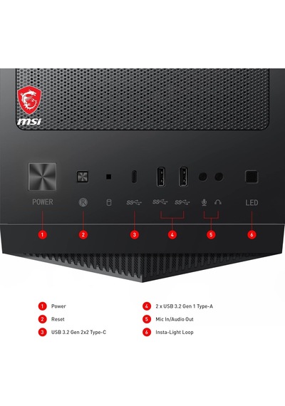 Mpg Gungnır 110r Usb 3.2 Temperli Cam Atx Mid-tower Gaming Oyuncu Kasa