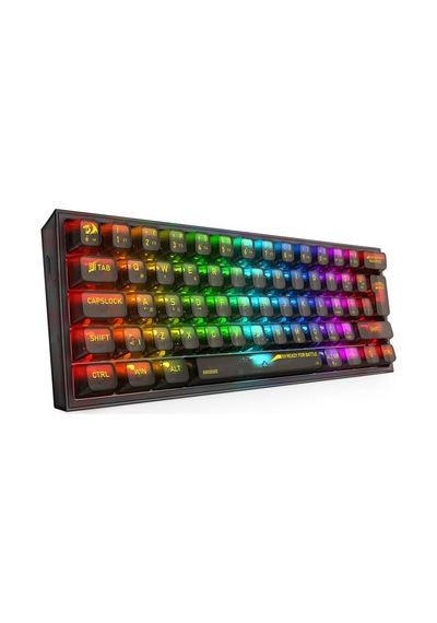 Redragon K617 Rgb Fizz Şeffaf Siyah Kablolu Mekanik Türkçe Klaye