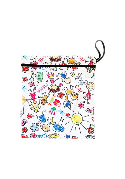 Yorni 2 Adet Family Su Geçirmez Bebek Kirli Bez Kıyafet Islak Mayo Çantası Torbası 30x35 Cm