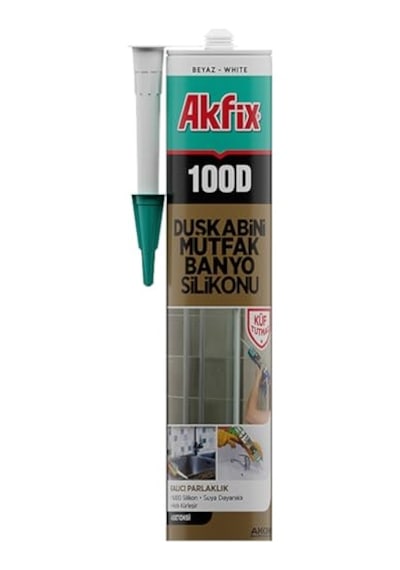 100d Duşkabini, Mutfak Ve Banyo Silikonu, Şeffaf,%100 Silikon, Hızlı Kuruyan, Küf Tutmaz, Su Geçirmez,sararma Yapm Genel