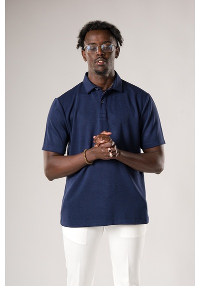 Fbi Regular Fit Dokulu Likralı Polo Yaka T-shirt Lacivert Fbi Regular Fit Dokulu Likralı Polo Yaka T-shirt Lacivert