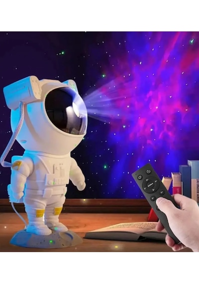Plastik Astronot Galaksi Projeksiyon Lamba Kapital.beyaz