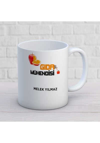 Kişiye Özel Gıda Mühendisi 2 Kupa Bardak Çok Renkli